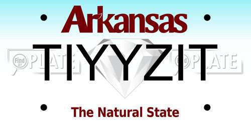 TIYYZIT Arkansas License Plate