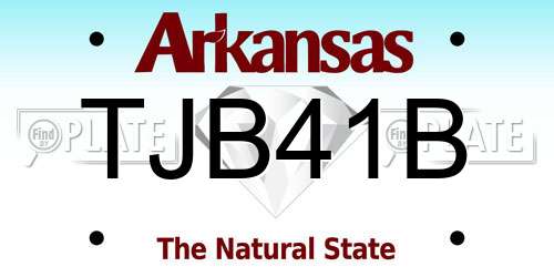 TJB41B Arkansas License Plate