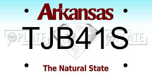 TJB41S Arkansas License Plate