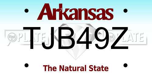 TJB49Z Arkansas License Plate