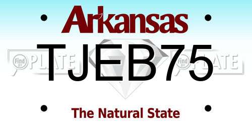 TJEB75 Arkansas License Plate