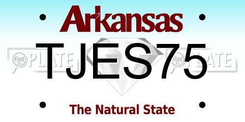 TJES75 Arkansas License Plate