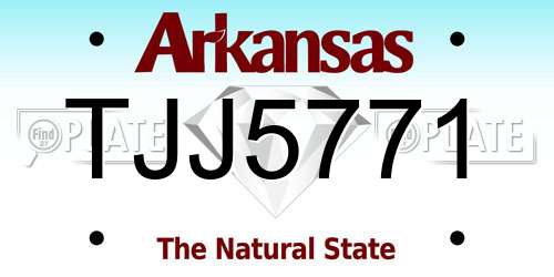 TJJ5771 Arkansas License Plate
