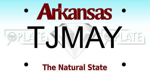 TJMAY Arkansas License Plate