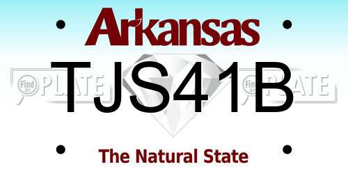 TJS41B Arkansas License Plate