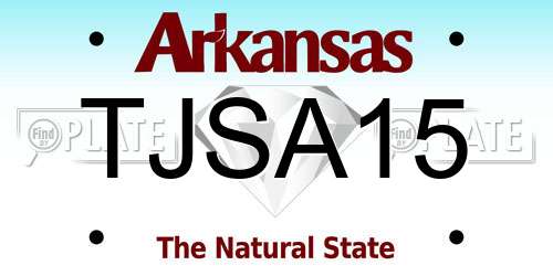 TJSA15 Arkansas License Plate