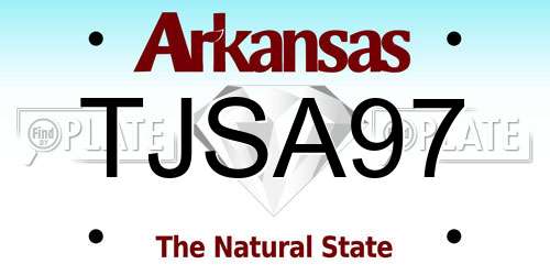TJSA97 Arkansas License Plate