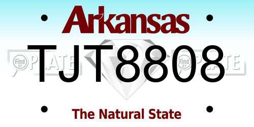 TJT8808 Arkansas License Plate
