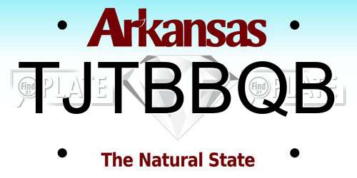 TJTBBQB Arkansas License Plate