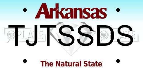TJTSSDS Arkansas License Plate