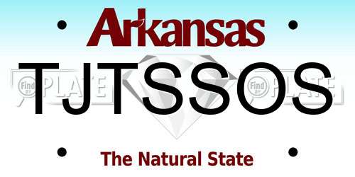 TJTSSOS Arkansas License Plate