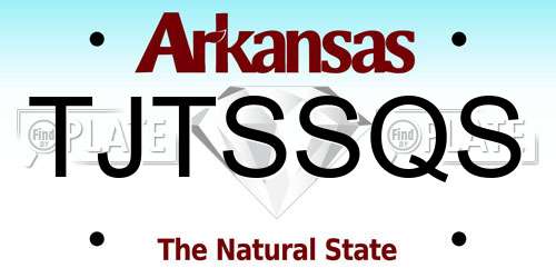 TJTSSQS Arkansas License Plate