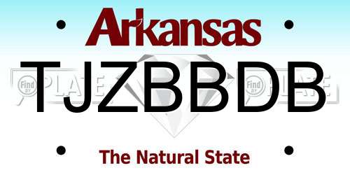 TJZBBDB Arkansas License Plate