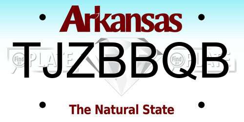 TJZBBQB Arkansas License Plate