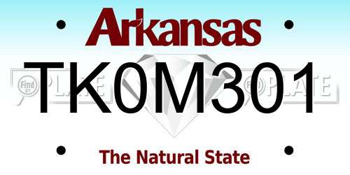TK0M301 Arkansas License Plate
