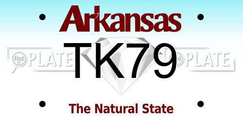 TK79 Arkansas License Plate