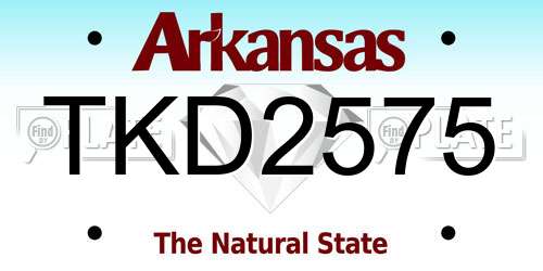 TKD2575 Arkansas License Plate