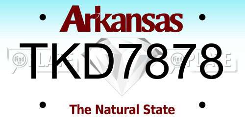 TKD7878 Arkansas License Plate