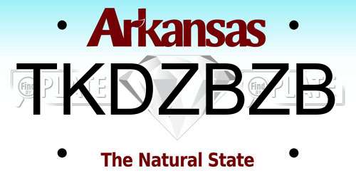 TKDZBZB Arkansas License Plate
