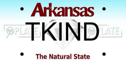 TKIND Arkansas License Plate