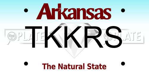 TKKRS Arkansas License Plate