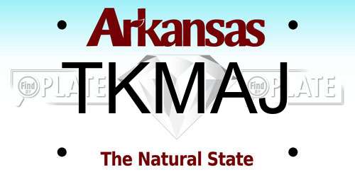 TKMAJ Arkansas License Plate