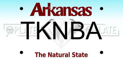 TKNBA Arkansas License Plate