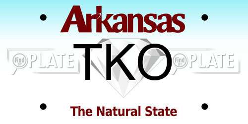 TKO Arkansas License Plate
