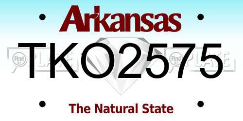 TKO2575 Arkansas License Plate