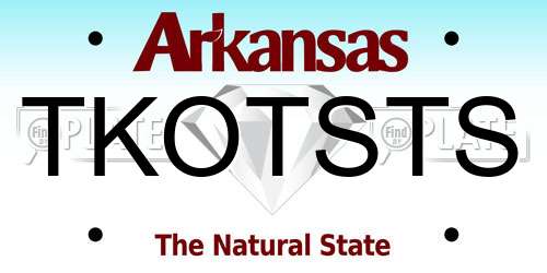 TKOTSTS Arkansas License Plate