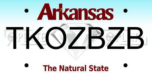 TKOZBZB Arkansas License Plate