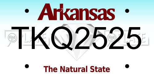 TKQ2525 Arkansas License Plate