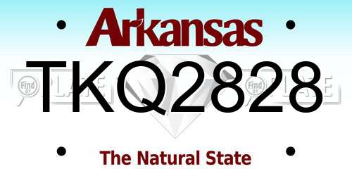 TKQ2828 Arkansas License Plate