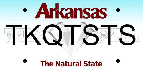 TKQTSTS Arkansas License Plate