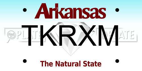 TKRXM Arkansas License Plate