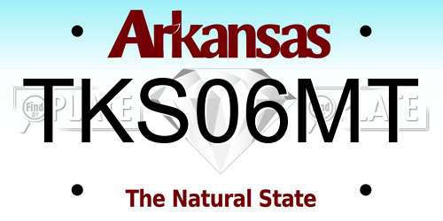 TKS06MT Arkansas License Plate