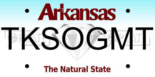 TKSOGMT Arkansas License Plate