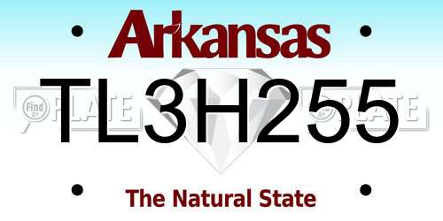 TL3H255 Arkansas License Plate
