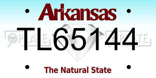 TL65144 Arkansas License Plate