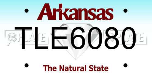 TLE6080 Arkansas License Plate