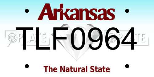 TLF0964 Arkansas License Plate