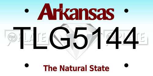TLG5144 Arkansas License Plate