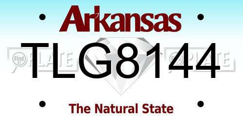 TLG8144 Arkansas License Plate