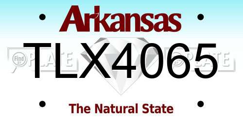 TLX4065 Arkansas License Plate