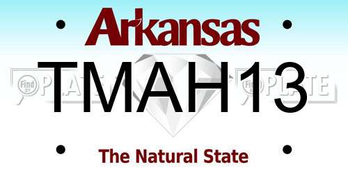 TMAH13 Arkansas License Plate