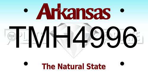 TMH4996 Arkansas License Plate