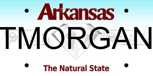 TMORGAN Arkansas License Plate