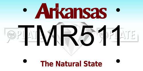 TMR511 Arkansas License Plate