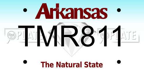 TMR811 Arkansas License Plate
