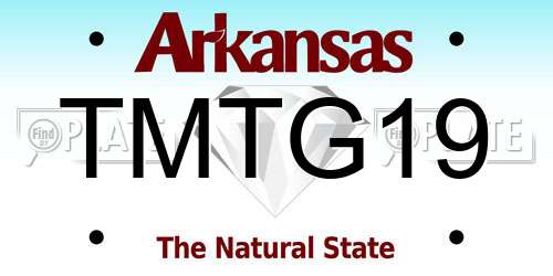 TMTG19 Arkansas License Plate